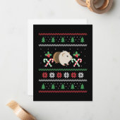 Guinea Schwein Vater hässlich Weihnachten Mitteilungskarte (Vorderseite/Rückseite Beispiel)