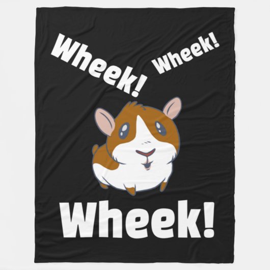 Guinea Schwein Wheek! Ach! Fleecedecke (Vorderseite)