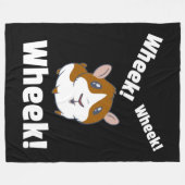Guinea Schwein Wheek! Ach! Fleecedecke (Vorderseite (Horizontal))