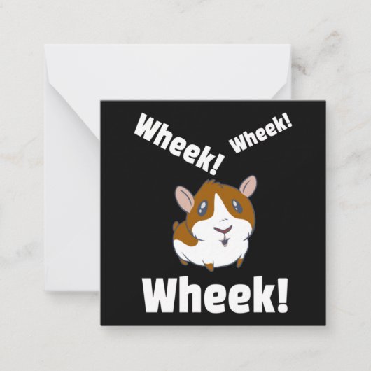 Guinea Schwein Wheek! Ach! Mitteilungskarte (Vorderseite)