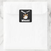 Guinea Schwein Wheek! Ach! Quadratischer Aufkleber (Tasche)