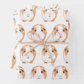 Guinea Schwein Wrapping Paper Flat Sheet Set 3 Geschenkpapier Set (Beispiel)