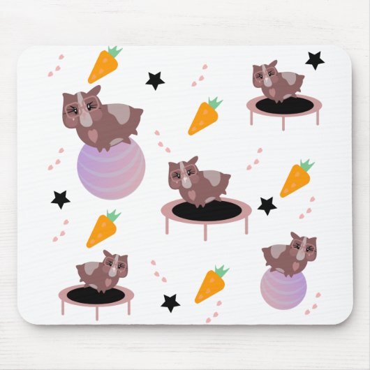 Guinea Schweine Fitness Mousepad (Vorne)