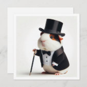 Guinea Schweine Geburtstag, Guinea Abschluss Einladung (Vorne/Hinten)