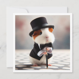 Guinea Schweine Geburtstag, Guinea Schwein Krawatt Einladung