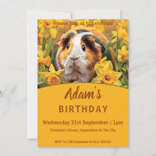 Guinea Schweine Geburtstagspartei Einladung