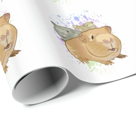 Guinea Schweine Geschenkpapier (Rolleneckpunkt)