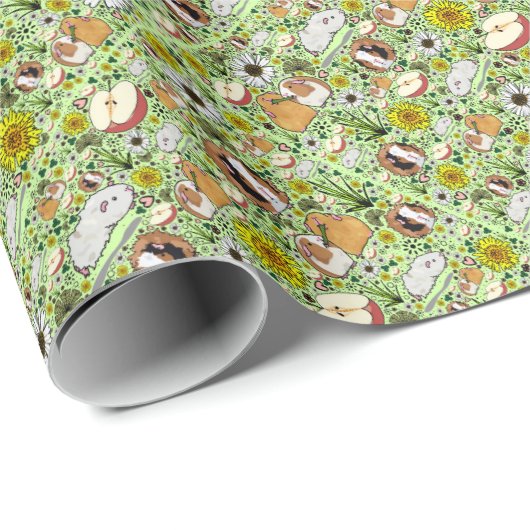 Guinea Schweine Geschenkpapier (Rolleneckpunkt)