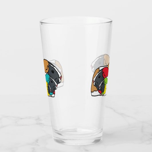 Guinea Schweine Glas (Links)