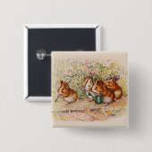 Guinea Schweine im Garten pflanzen Button (Vorne & Hinten)