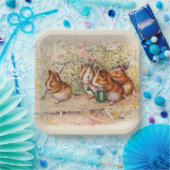 Guinea Schweine im Garten pflanzen Pappteller (Party)