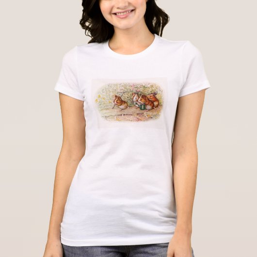 Guinea Schweine im Garten pflanzen T-Shirt (Vorderseite)