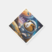 Guinea Schweine im Weltraum! 321 Kuchen! Thema "Re Serviette (Ecke)