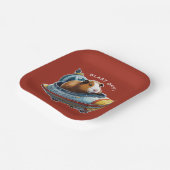 Guinea Schweine im Weltraum! Retro Astronaut Explo Pappteller (Gewinkelt)