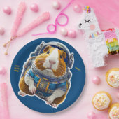 Guinea Schweine im Weltraum! Retro Astronaut Explo Pappteller (Party)