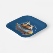 Guinea Schweine im Weltraum! Retro Astronaut Explo Pappteller (Gewinkelt)