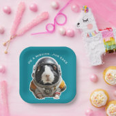 Guinea Schweine im Weltraum! Retro Explorer Astron Pappteller (Party)