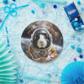 Guinea Schweine im Weltraum! Retro Explorer Astron Pappteller (Party)