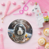 Guinea Schweine im Weltraum! Retro Explorer Astron Pappteller (Party)