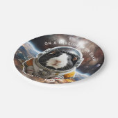 Guinea Schweine im Weltraum! Retro Explorer Astron Pappteller (Schrägansicht)