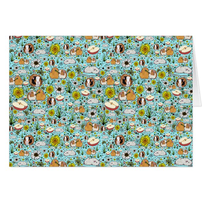 Guinea Schweine in blau (Vorderseite (Horizontal))