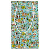 Guinea Schweine in blau Kleine Geschenktüte (Rückseite)