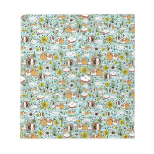 Guinea Schweine in blau Notizblock