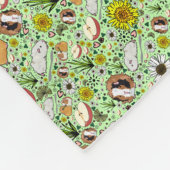 Guinea Schweine in Grün Fleecedecke (Ecke)