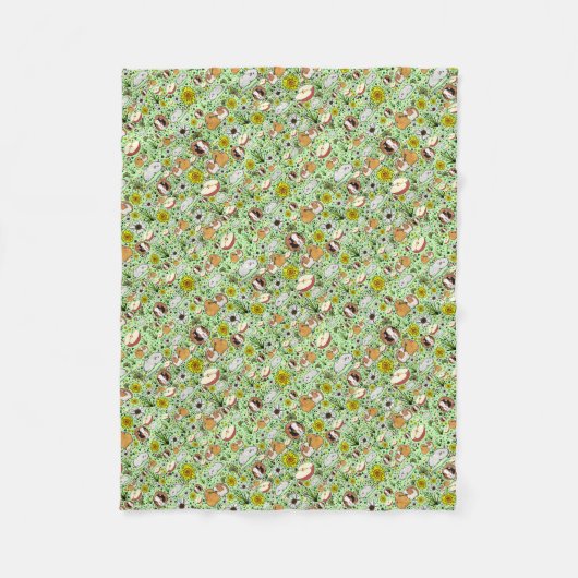 Guinea Schweine in Grün Fleecedecke (Vorderseite)