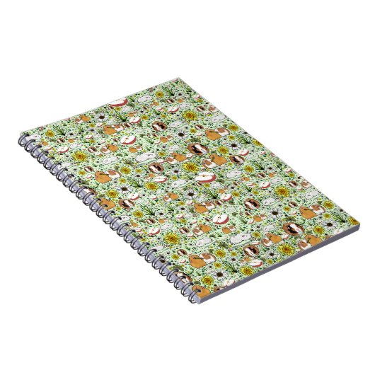 Guinea Schweine in Grün Notizblock (Rechte Seite)