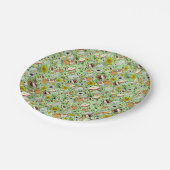 Guinea Schweine in Grün Pappteller (Schrägansicht)