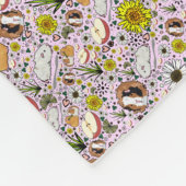 Guinea Schweine in Rosa Fleecedecke (Ecke)