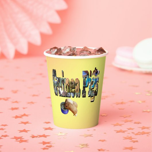 Guinea Schweine ist das Wort, Papier Party Cups Pappbecher (Insitu)