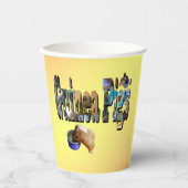 Guinea Schweine ist das Wort, Papier Party Cups Pappbecher (Vorderseite)