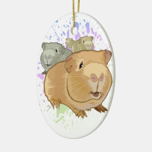 Guinea Schweine Keramik Ornament (Links)
