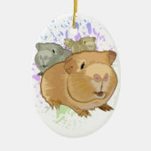 Guinea Schweine Keramik Ornament (Vorne)
