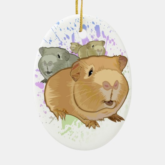 Guinea Schweine Keramik Ornament (Hinten)