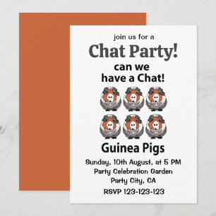 Guinea Schweine können wir einen Chat Helle Guinea Einladung