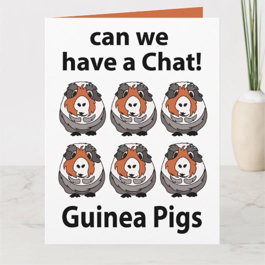 Guinea Schweine können wir einen Chat Helle Guinea Karte (Vorderseite)
