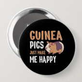Guinea Schweine machen mich einfach glücklich Button (Vorne & Hinten)