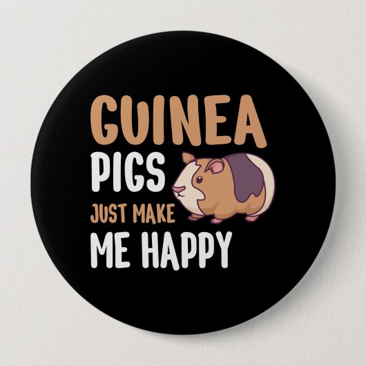 Guinea Schweine machen mich einfach glücklich Button (Vorderseite)