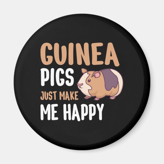 Guinea Schweine machen mich einfach glücklich Magnet (Vorne)