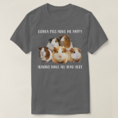 Guinea Schweine machen mich glücklich, Menschen ma T-Shirt (Design vorne)