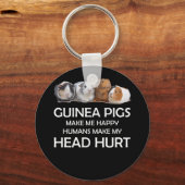 Guinea Schweine machen mich glücklich, Menschen tu Schlüsselanhänger (Vorderseite)