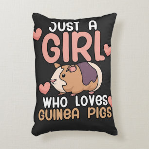 Guinea Schweine   Mädchen, die Guinea Lieben Schwe Dekokissen