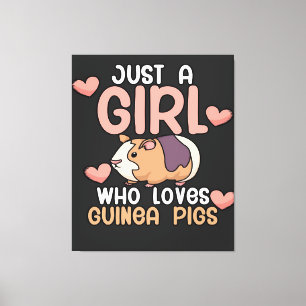 Guinea Schweine   Mädchen, die Guinea Lieben Schwe Leinwanddruck