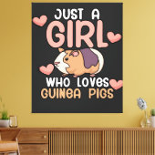 Guinea Schweine | Mädchen, die Guinea Lieben Schwe Leinwanddruck (Insitu (Wohnzimmer))