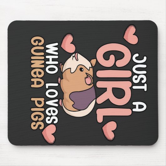 Guinea Schweine | Mädchen, die Guinea Lieben Schwe Mousepad (Vorne)