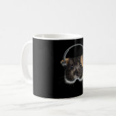 Guinea Schweine mit Kopfhörern Kaffeetasse (Vorderseite Links)