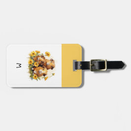 Guinea Schweine Niedliche Haustiere Mit Monogramm Gepäckanhänger